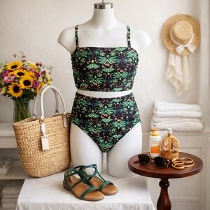 Old Navy Tropical Palm Print Tankini Swimsuit | Plus Size 3X